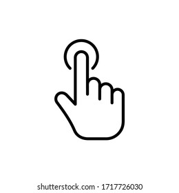 Hand click icon vector. Touch icon symbol