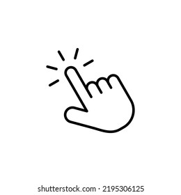 Hand click icon vector for web and mobile app. pointer sign and symbol. hand cursor icon