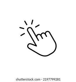 Hand click icon vector for web and mobile app. pointer sign and symbol. hand cursor icon