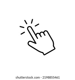 Hand click icon vector for web and mobile app. pointer sign and symbol. hand cursor icon