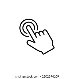 Hand click icon vector for web and mobile app. pointer sign and symbol. hand cursor icon
