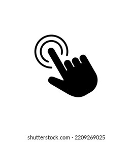 Hand click icon vector for web and mobile app. pointer sign and symbol. hand cursor icon