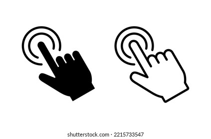 Hand click icon vector for web and mobile app. pointer sign and symbol. hand cursor icon