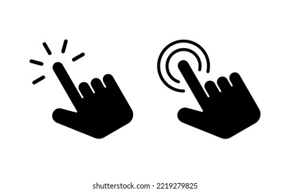 Hand click icon vector for web and mobile app. pointer sign and symbol. hand cursor icon