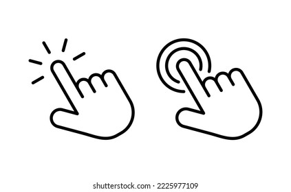 Hand click icon vector for web and mobile app. pointer sign and symbol. hand cursor icon