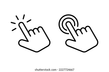 Hand click icon vector for web and mobile app. pointer sign and symbol. hand cursor icon