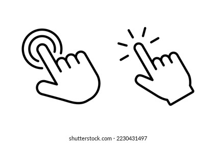 Hand click icon vector for web and mobile app. pointer sign and symbol. hand cursor icon