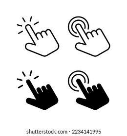 Hand click icon vector for web and mobile app. pointer sign and symbol. hand cursor icon