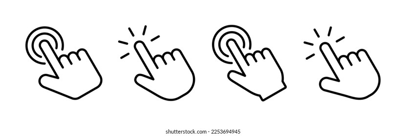 Hand click icon vector for web and mobile app. pointer sign and symbol. hand cursor icon
