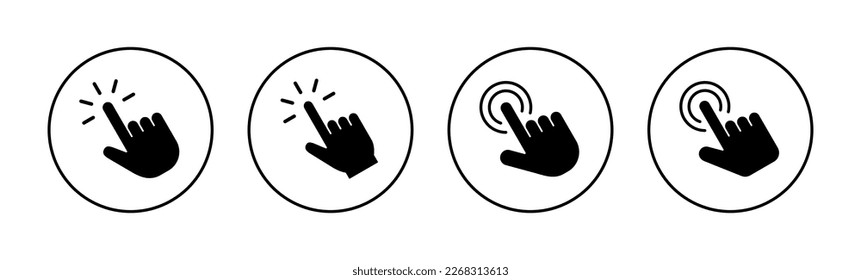 Hand click icon vector for web and mobile app. pointer sign and symbol. hand cursor icon