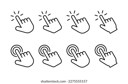 Hand click icon vector for web and mobile app. pointer sign and symbol. hand cursor icon