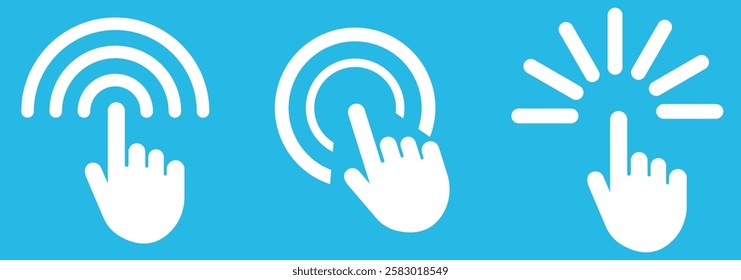 Hand click icon vector for web and mobile app. pointer sign and symbol. hand cursor icon.