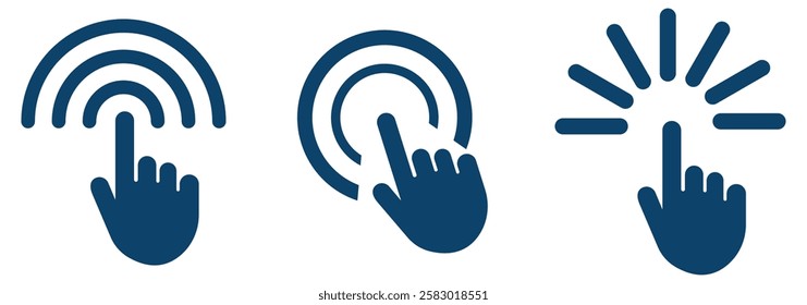 Hand click icon vector for web and mobile app. pointer sign and symbol. hand cursor icon.