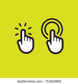 Hand click icons.