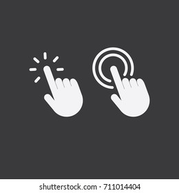 Hand click icons.