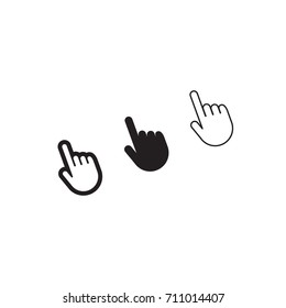 Hand click icons.