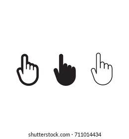 Hand click icons.