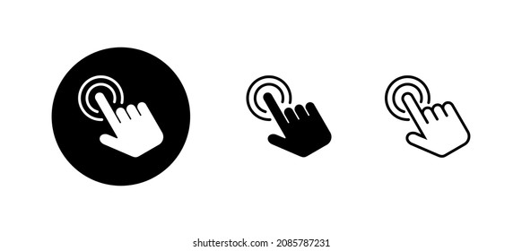 Hand click icons set. pointer sign and symbol. hand cursor icon