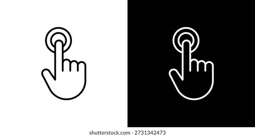 Hand click icons Simple element collection.