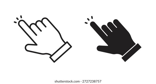Hacer clic de la mano. Ilustración vectorial para App y diseños