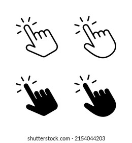 Hand click icons vector. pointer sign and symbol. hand cursor icon