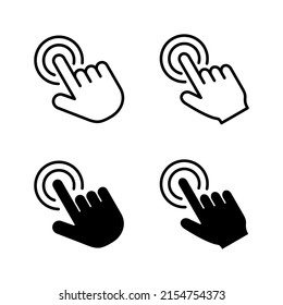 Hand click icons vector. pointer sign and symbol. hand cursor icon