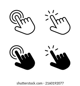 Hand click icons vector. pointer sign and symbol. hand cursor icon