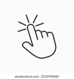 Hand click isolated icon. vector illustration.