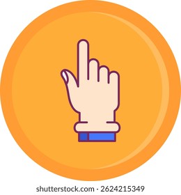Hand click Line vector Icon Design