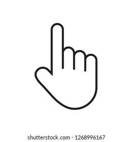 Hand click. Linear icon