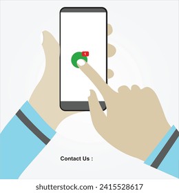 Hand Click mobile icon for business 