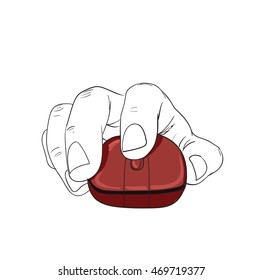 hand click mouse vector
