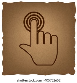 Hand click on button