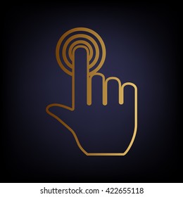 Hand click on button