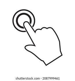 hand click on touchscreen simple vector icon
