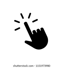 Hand click pointer icon