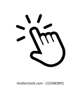 Hand click pointer icon