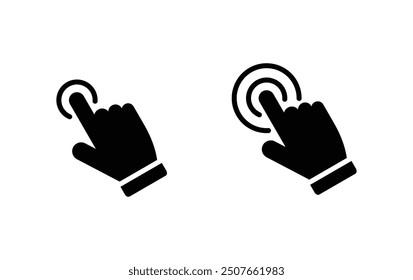 Hand click sign vector. Hand touch icon, Hand cursor click icon vector