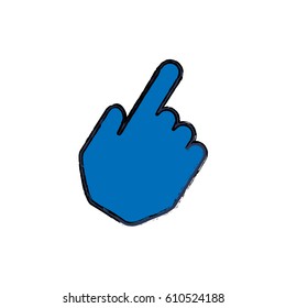 Hand click symbol icon vector illustration graphic design