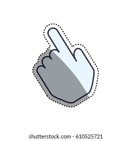 Hand click symbol icon vector illustration graphic design