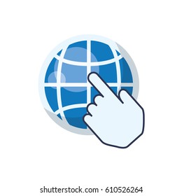 Hand click symbol icon vector illustration graphic design
