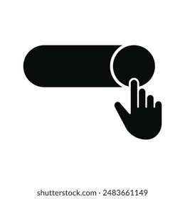 hand click touch enable icon on white background