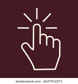 Hand click trendy vector art design knockout amazing colorful useful illustration.eps