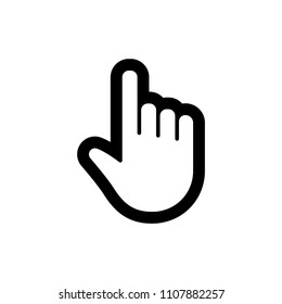 Hand Click Vector Icon Stock Vector (Royalty Free) 1107882257 ...