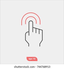 Hand click vector icon