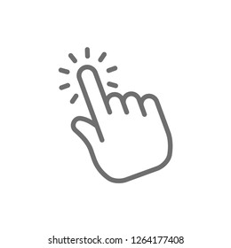 Click Hand Vector Icon Stock Vector (Royalty Free) 1276698268