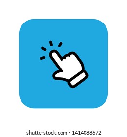 Hand click vector icon. Mouse clicking symbol.