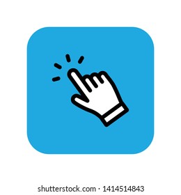 Hand click vector icon. Mouse clicking symbol.