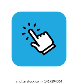 Hand click vector icon. Mouse clicking symbol.