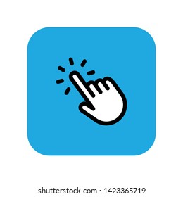 Hand click vector icon. Mouse clicking symbol.